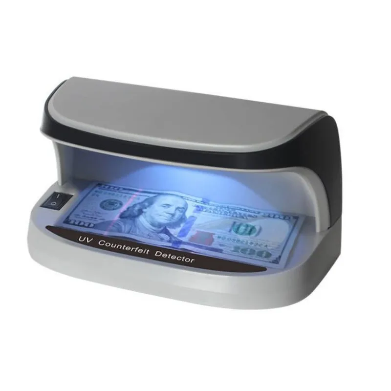 AL-09 Mini Portable UV Fake Banknote Detector LED Purple Light Displays Hidden Symbols for Currencie Check Passport Credit Card