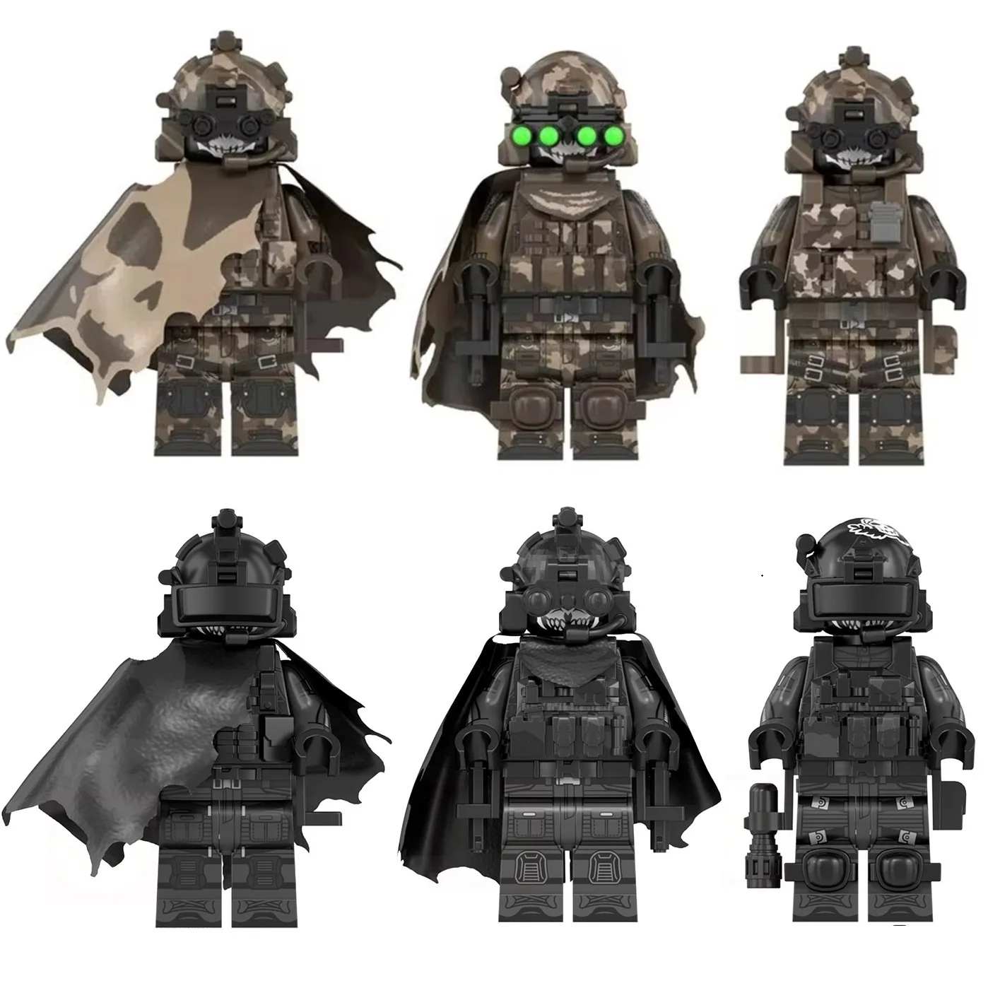 

WM6147 WM6168 WM6169 Military Series SWAT Special Forces Building Block Commando Soldier City Police Cap Mini Action Figure Toys