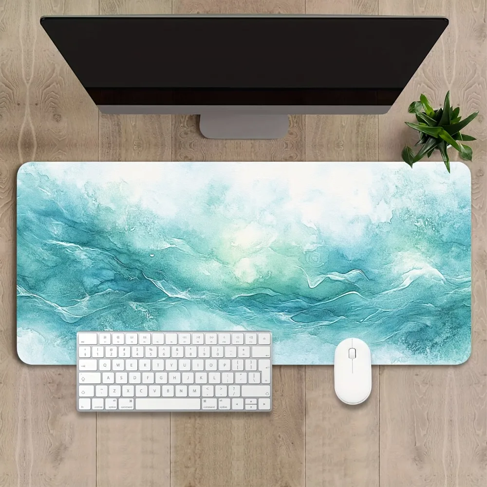 

Designed in textured cyan watercolor, ideal for gaming or office use with a non-slip finish
