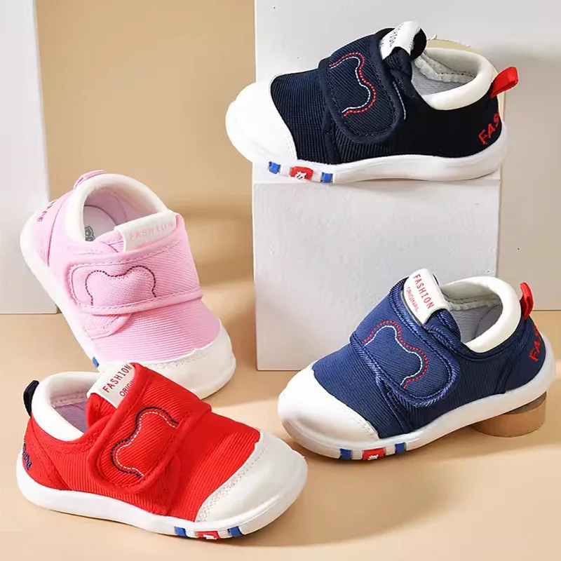 Chaussures pour tout-petits à la mode Bébés garçons et filles Chaussures de gril en coton pour enfants Semelle souple Antidérapante Size15-22 de