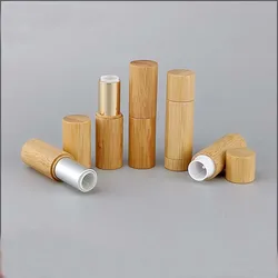 Bamboo Lipstick Tube Lip Gross Containe DIY Refillable Bottle Eco-friendly Biodegradable Lipstick Bottler Empty Tube Container