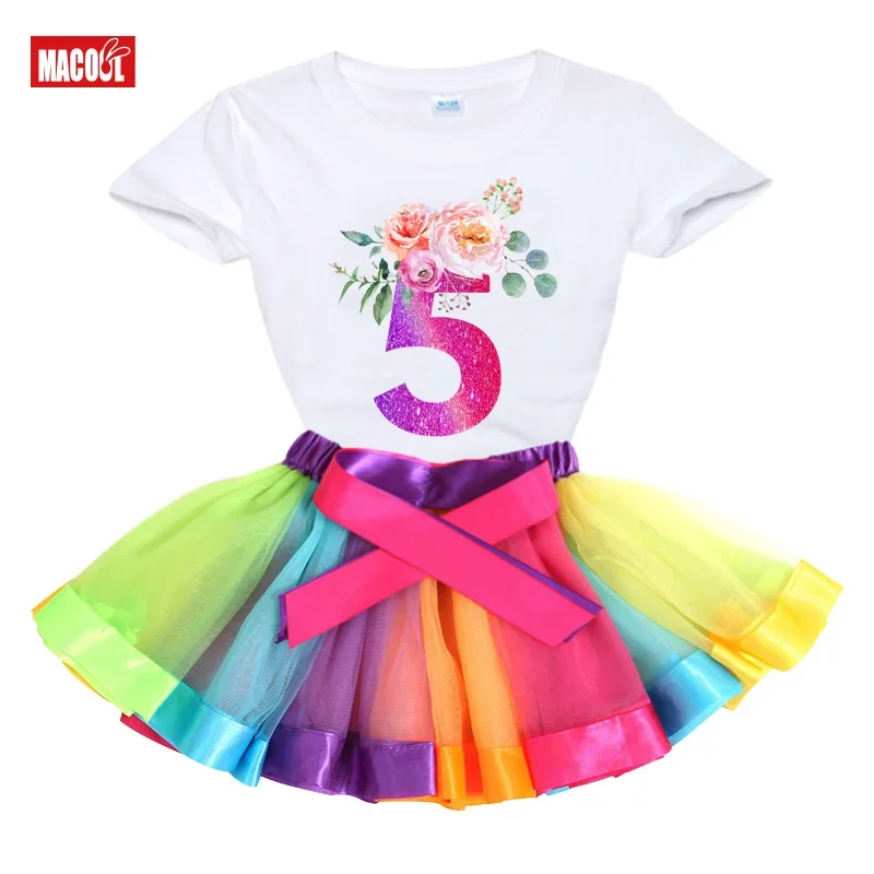 

Floral Birthday Tutu Shirt Princess Girl Birthday Tutu Purple Bow Outfit Girl Set Rainbow Kids Dresses Brown Owl Rainbow Outfits