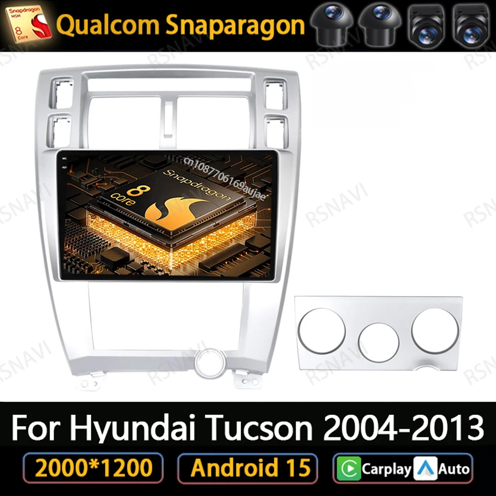 

Android 15 Car Radio For Hyundai Tucson 2004-2013 Viedo Player DVD Qualcomm Head Unit 5G WIFI DSP GPS BT QLED Stereo Multimedia