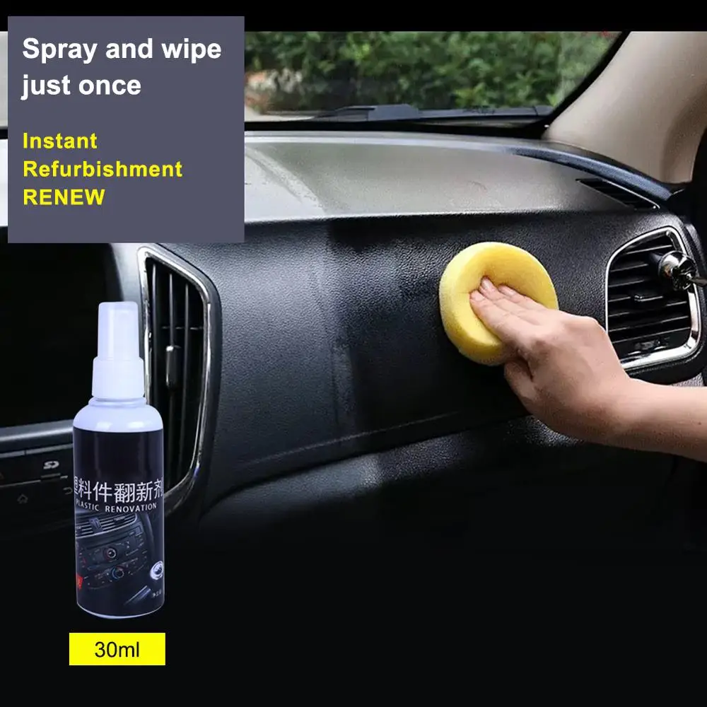 Hot 30ML Interior Plastic Plastic Parts Wax Retreading Agent Renewed Plastic Restore Maintenance Agent Car Interior