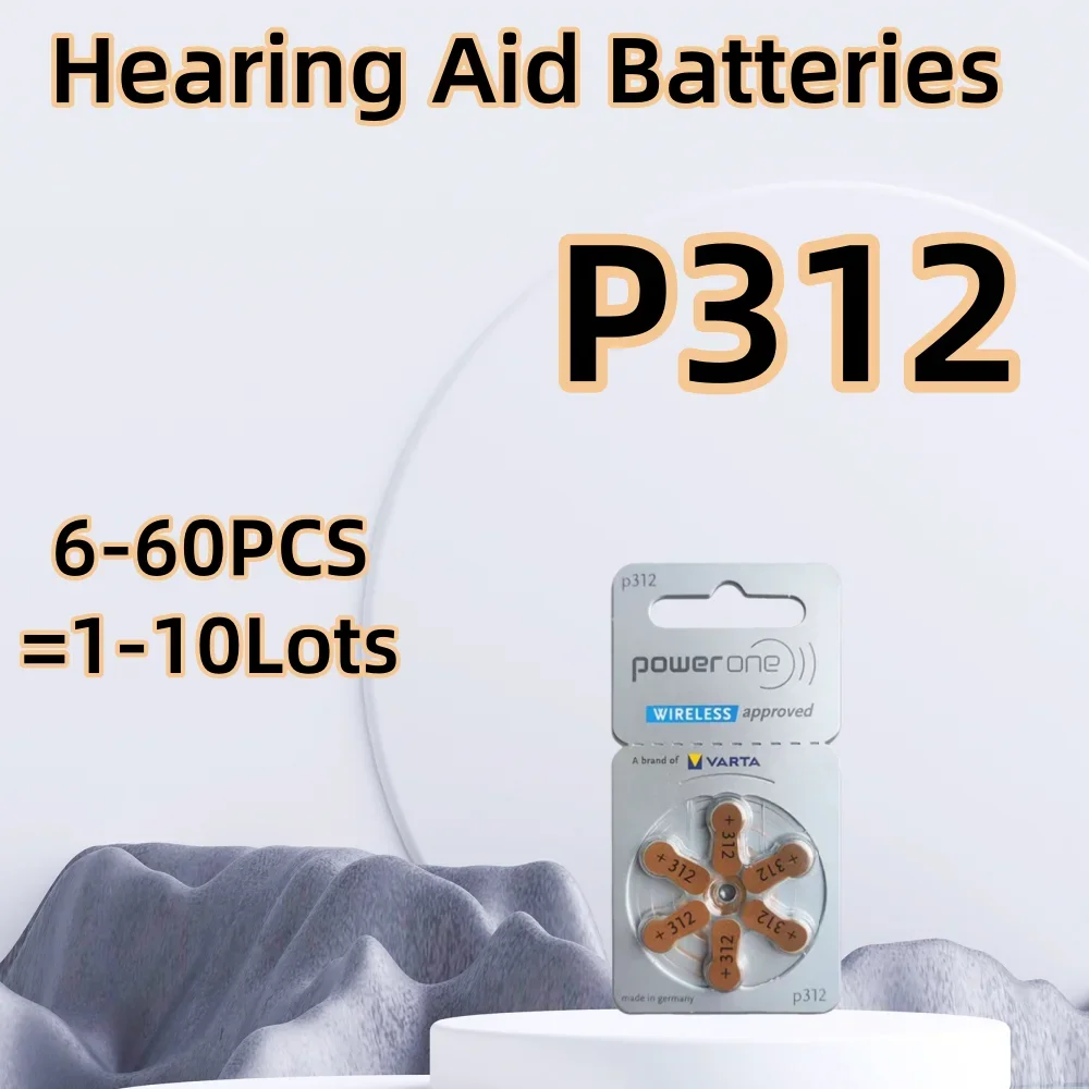 PowerOne P312 baterías Para audífonos 1,45 V 312 312A A312 PR41 batería De Zinc Air Para audífonos BTE CIC RI