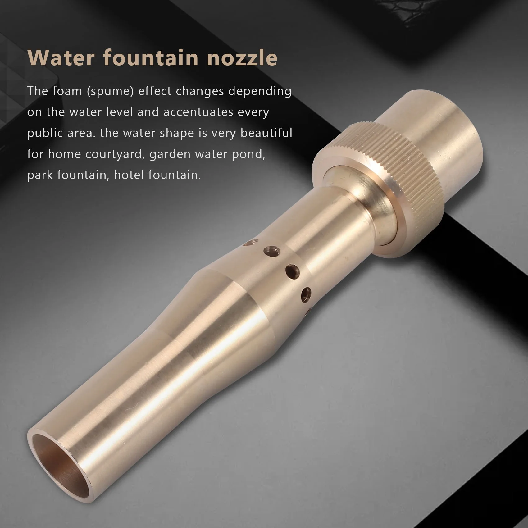 

3/4 Inch Brass Foam Jet Fountain Nozzles Garden Landscape Fountain Adjustable Multi-Spray Nozzle Garden Pond Decoration Fountain