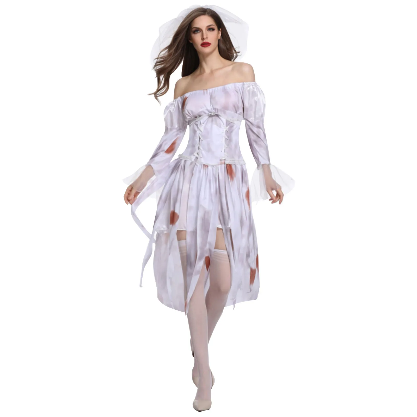 Kleid für weibliche Teufel Cosplay Party Teufel Leiche Braut Kostüme Halloween Frauen beängstigend Vampir Kostüm Kleidung Hexe Kleider