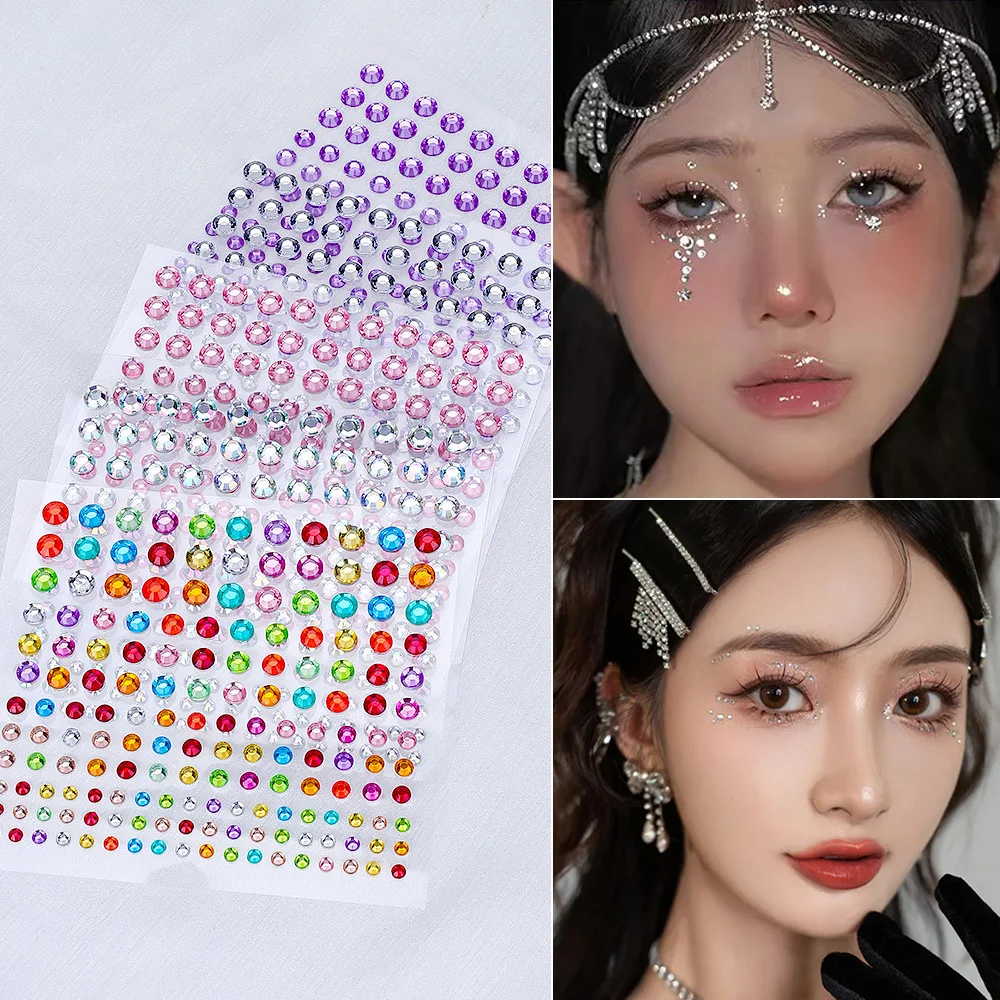 Ducrystal New Resin Rhinestone Multicolor Self-Adhesive Acrylic Rhinestone For Make-Up Nail Beauty DIY Handicraft