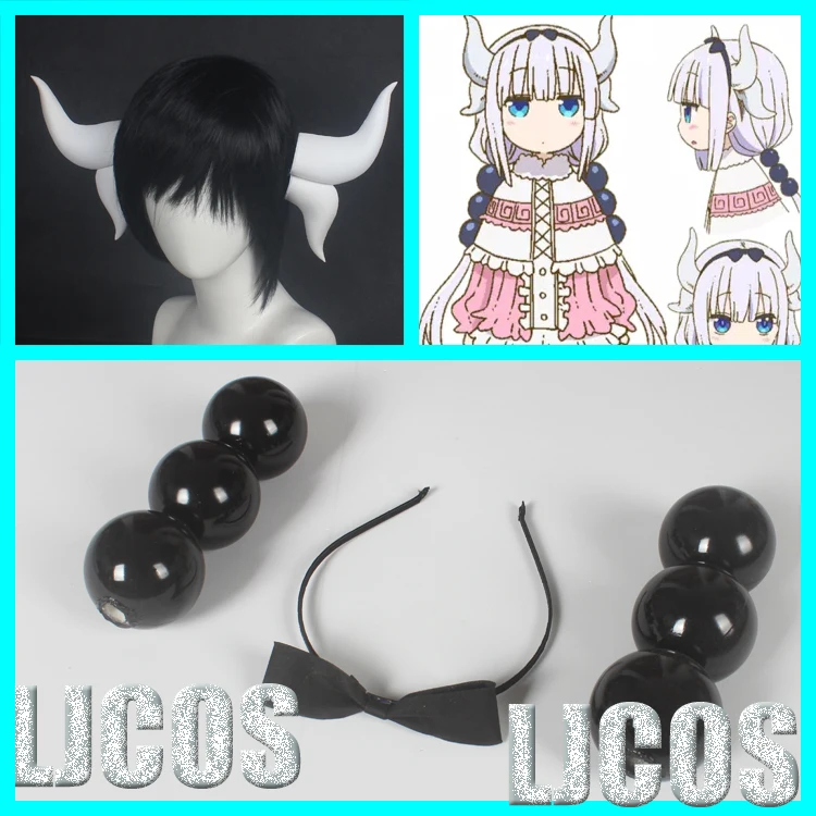 Anime Kobayashi-san Chi no Maid Dragon Kanna Kamui accesorios de Cosplay Kanna accesorios de Cosplay sombreros para fiesta de Halloween mujeres hombres