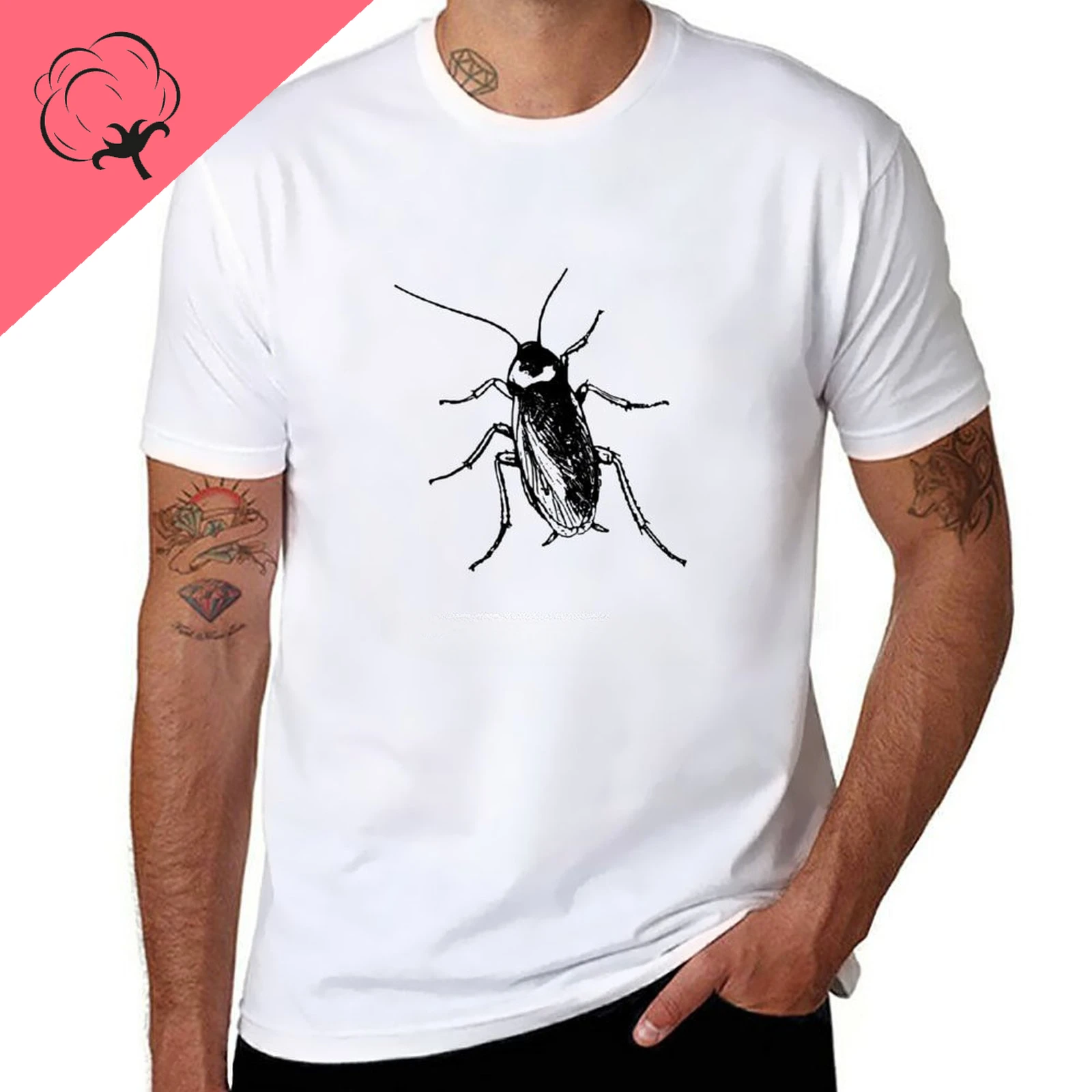 I-woke-up-like-this-Gregor samsa- Men's loose everyday comfortable printed T-shirt Everyday summer crew-neck short-sleeved top