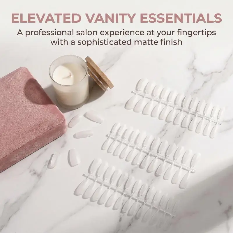 Professional Matte Press On False Nails Tips 100pcs Durable Nail Art Tips for Salon and Home DIY Use