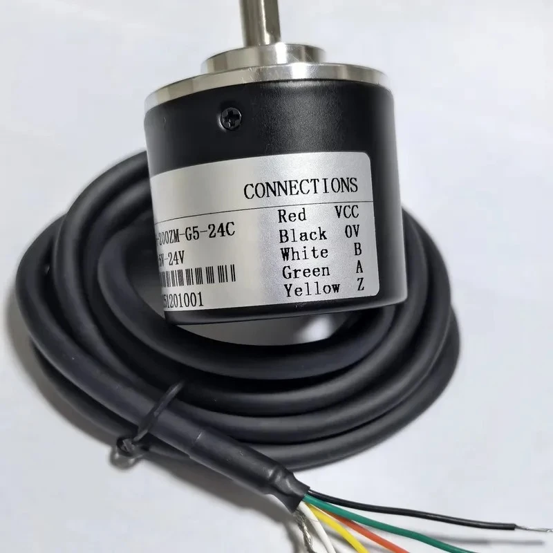 AP01 LPD3806-200BM-G5 Incremental Rotary Encoder for Two-Phase 600 PPR 38mm Shaft Diameter 6mm Shaft Diameter Encoders