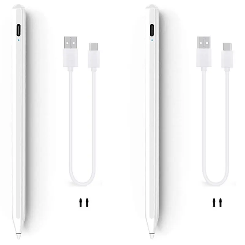 

Стабильный стилус 2X для Apple Pencil 2, для iPad Pro 11, 12.9, 9.7, Air 3, Mini 5, Active Pencil, без задержек, для рисования (белый)