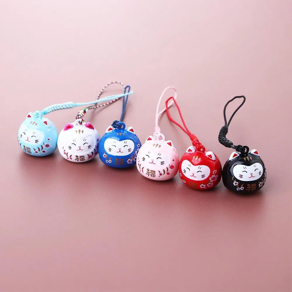 Cute Cartoon Keyring Bag Pendant Phone Pendant Japanese Lucky Cat Keychain Maneki Neko Mobile Phone Strap Phone Charm view 6