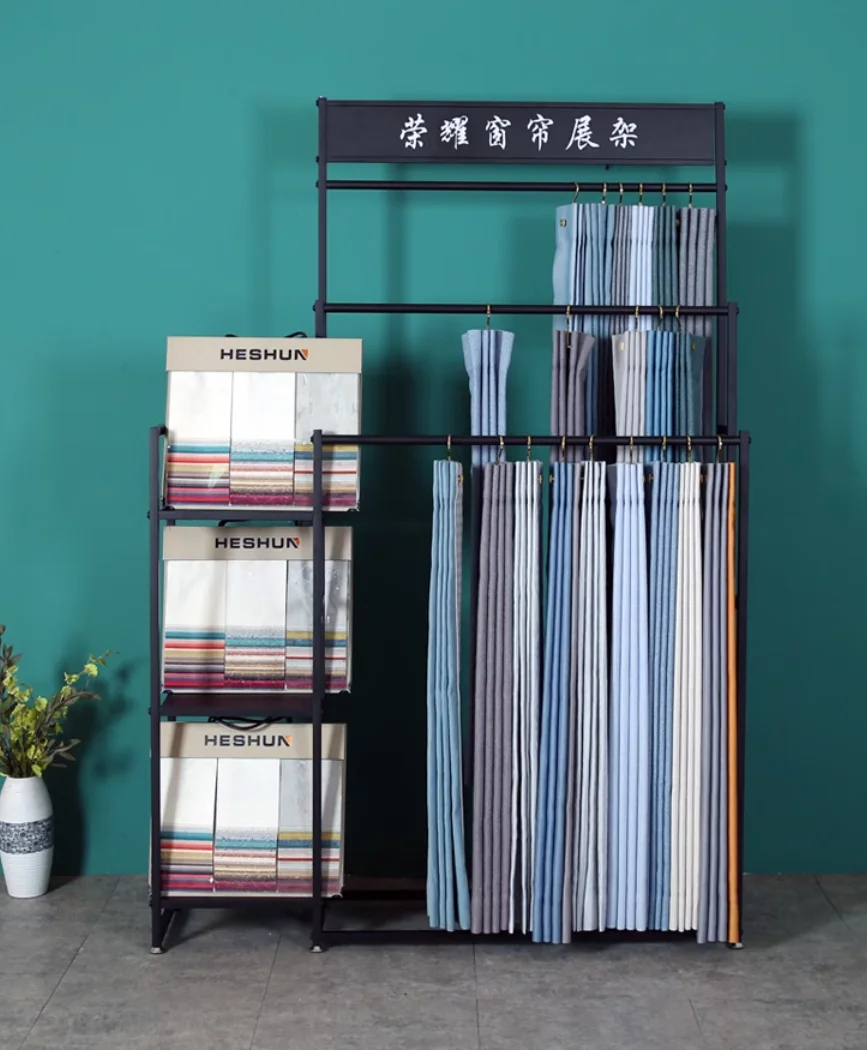 

Curtain sample display stand fabric pillow sample stand for exhibition hanging frame can be moved home textile exhibition stand