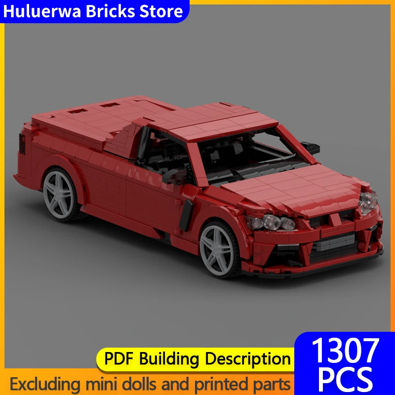 

Модель городской автомобиль MOC, строительные кирпичи R8 LSA, высокопроизводительный пикап, модульная технология, детские праздничные подарки, сборные игрушки