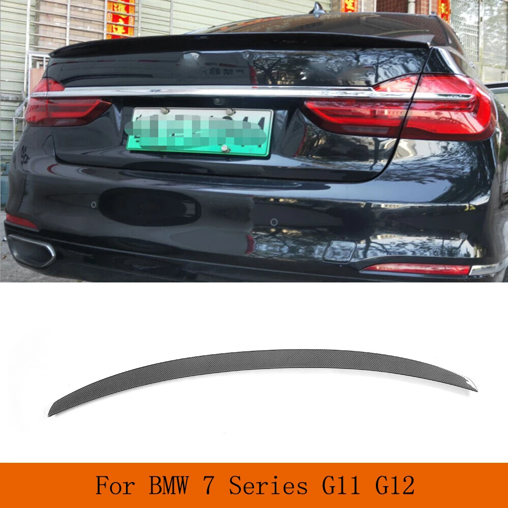 Real Carbon Fiber / FRP Rear Trunk Boot Lip Wing for BMW G11 G12 7 Series 740i 750i Sedan 4 Door 2016 - 2018