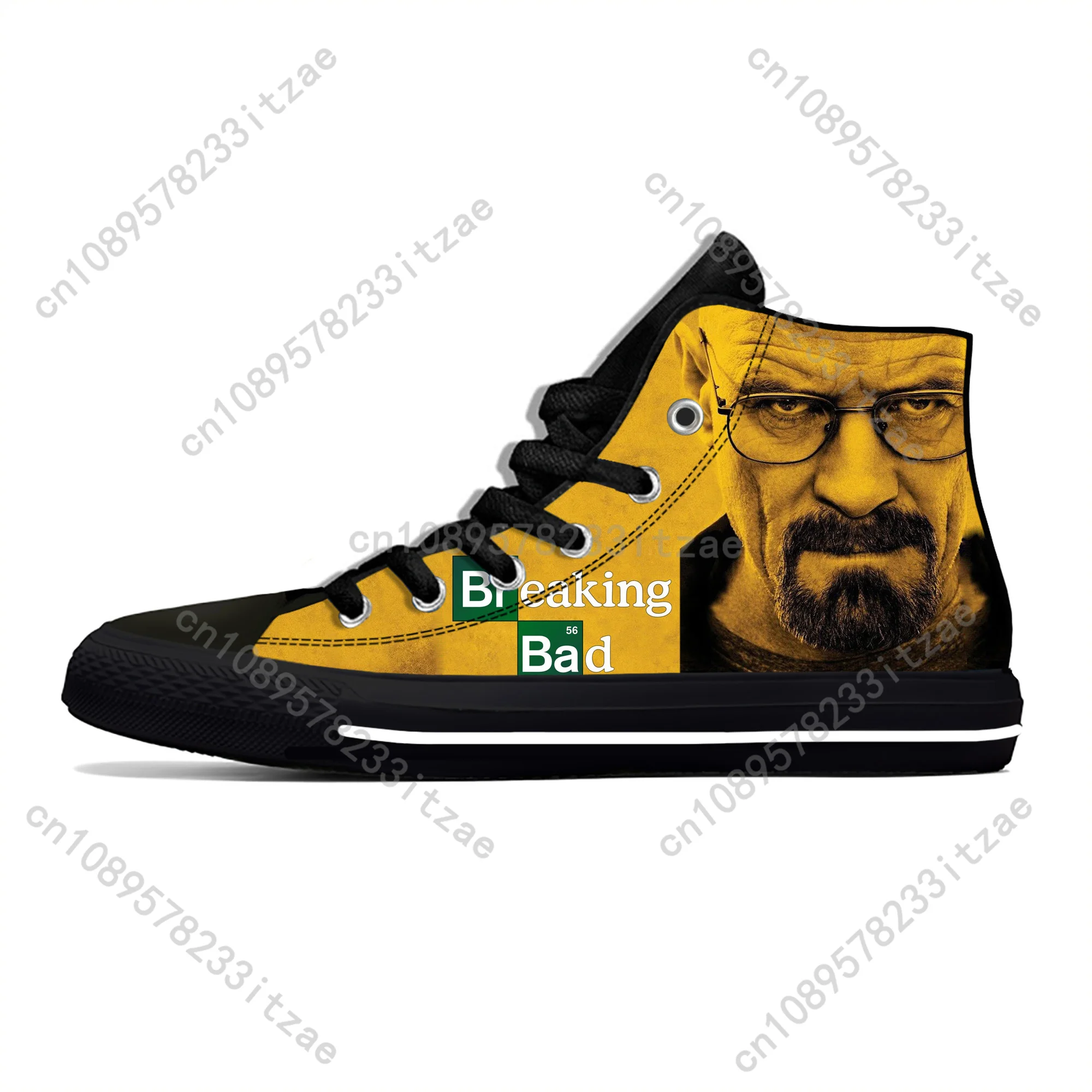 Movie Breaking Bad High Top Sneakers Heren Dames Tiener Casual Schoenen Canvas Loopschoenen 3D Print Ademend Lichtgewicht schoen