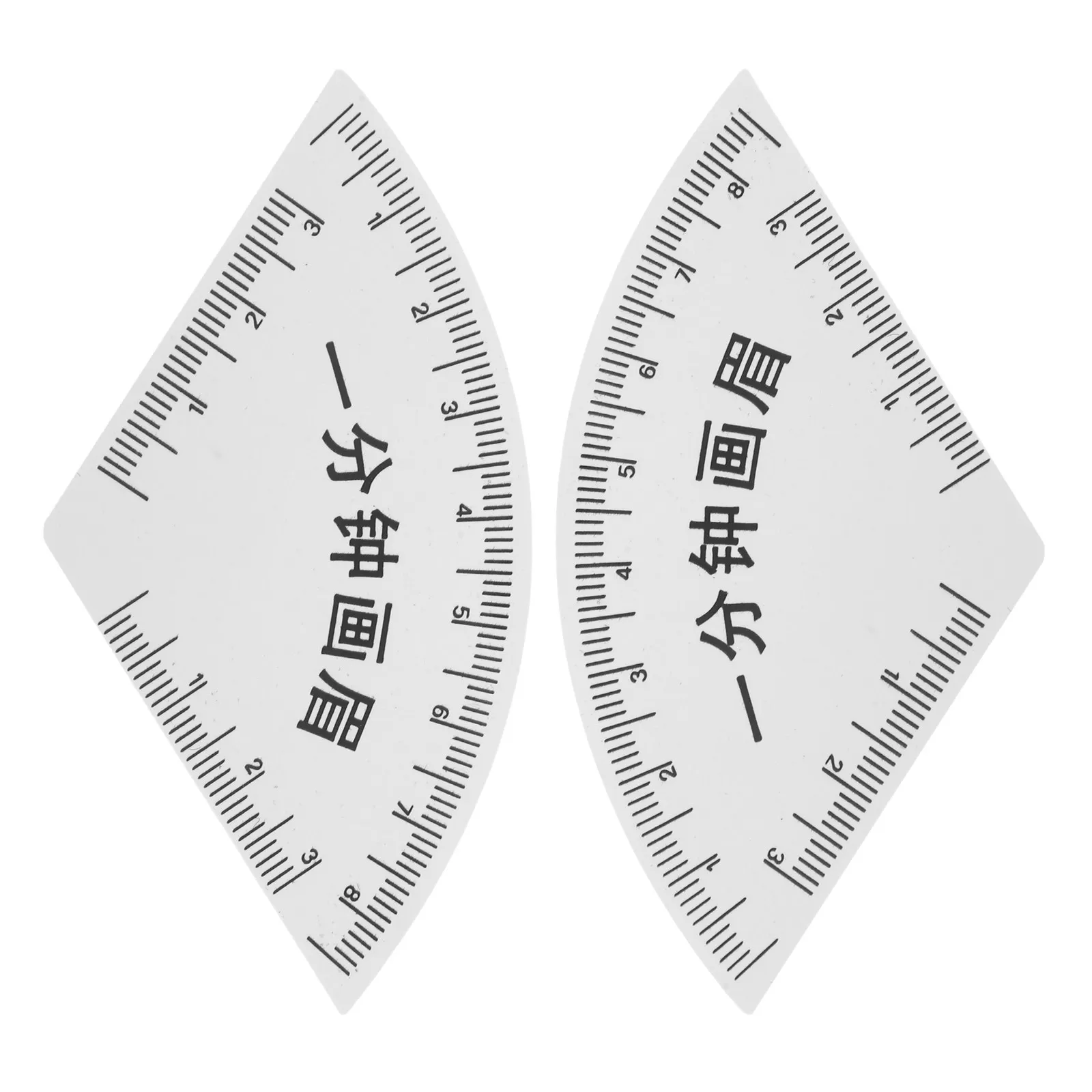 2Pcs Eyebrow Drawing Precision Ruler PVC Eyebrow Positioning Tool for Perfect Symmetry Mapping Shaping Stencil Lightweight
