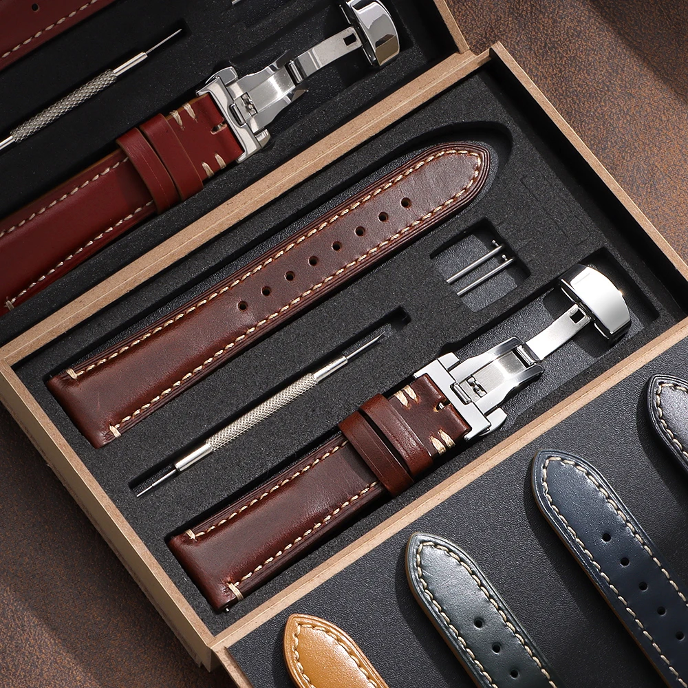 Leather Strap Quick Release - 20mm 22mm 24mm 정품 가죽 스트랩