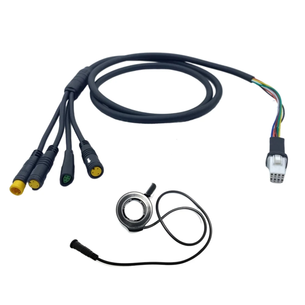 E Bike Motor Cable with 1T4 Connector Compatible with For Bafang M400 G330 G510 M620 Can/Uart and 130x Throttle