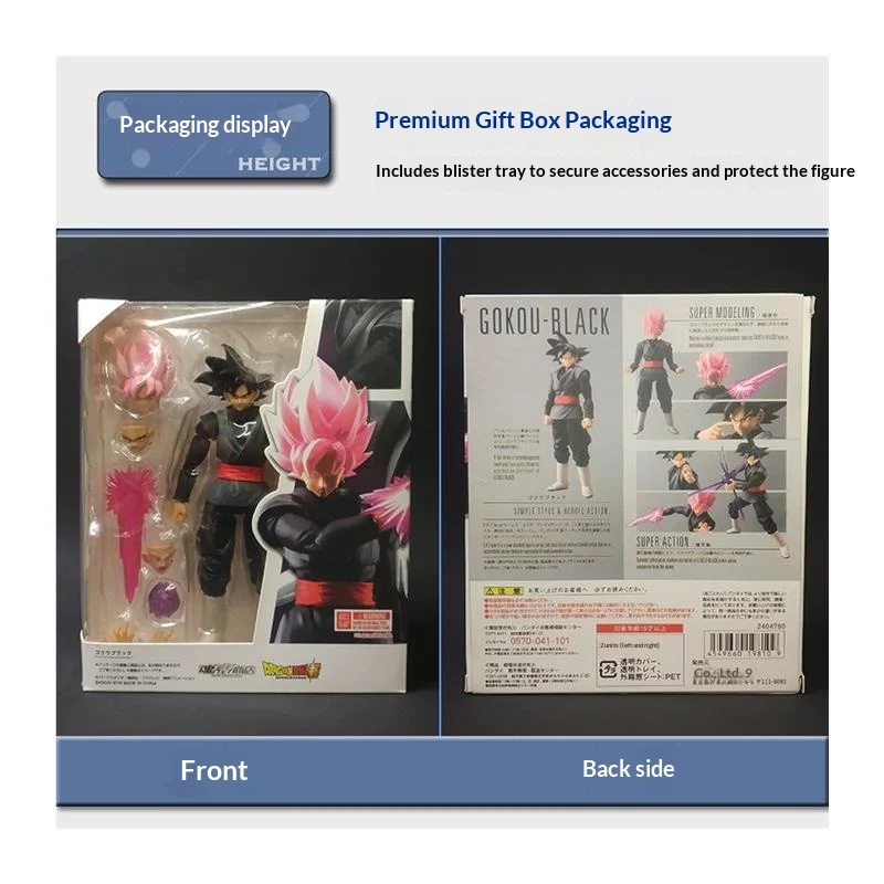 S.H.Figuarts Dragon Ball Super Figure, Goku Black Rosé Zamasu Articulated Collectible Anime Gift view 5