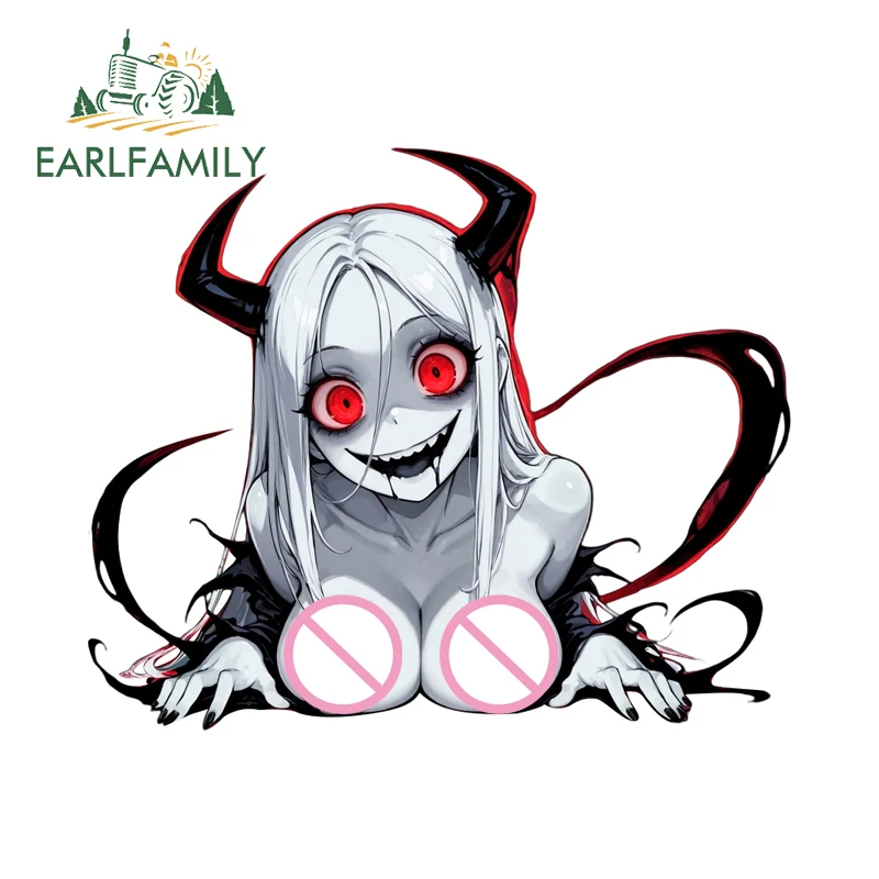 

EARLFAMILY Naked Succubus RV автомобильные аксессуары Monster Red Eyes наклейки виниловая наклейка JDM Campervan Sit для мотоцикла водонепроницаемая