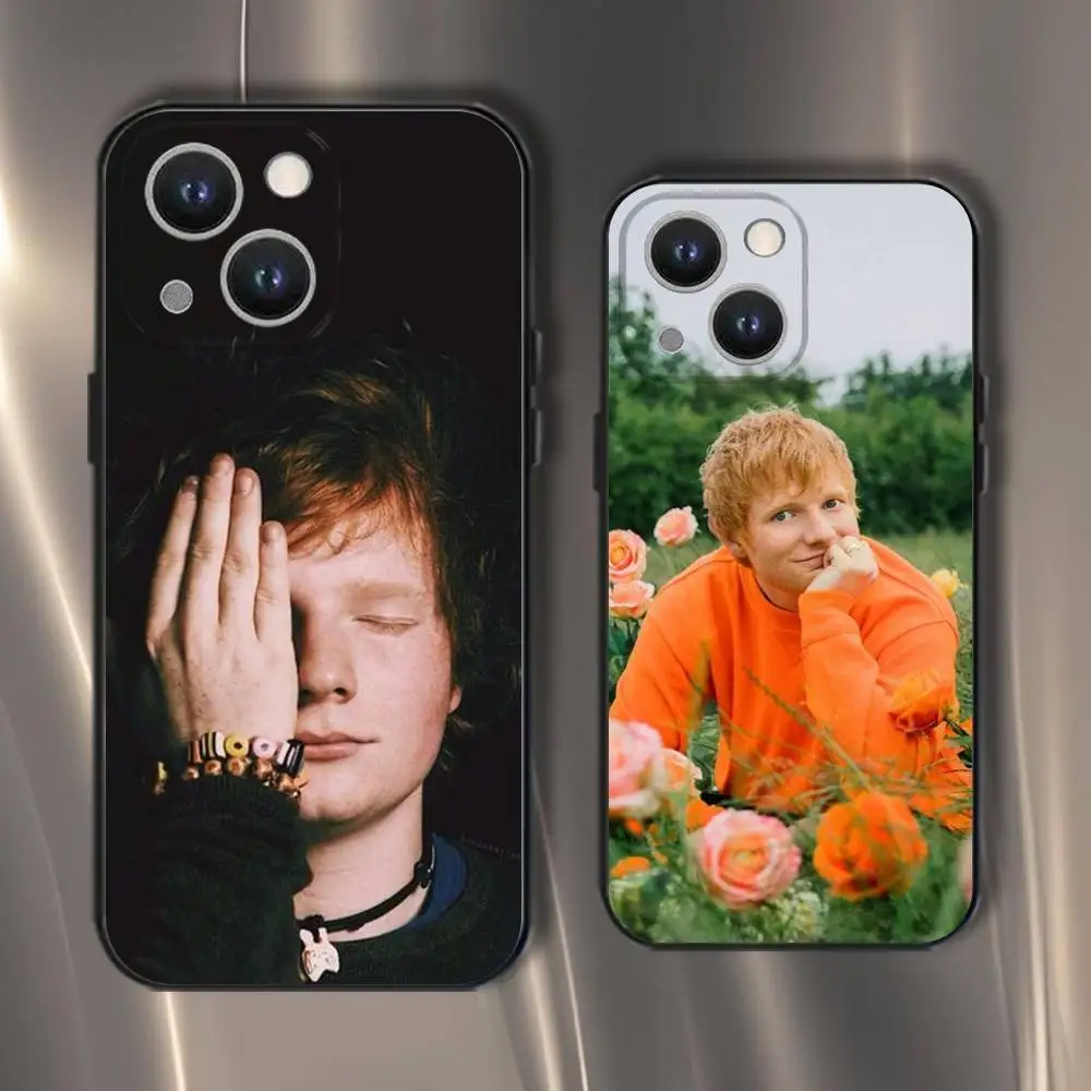 

E-Ed S-Sheeran Singer Phone Case For iPhone 16,15,14,13,12,11,Pro,XS,Max,XR,Plus,E,SE4,Mini Black Soft Cover