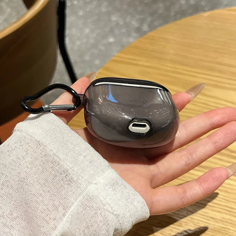 Smoky Transparent Case for Bose QuietComfort Ultra(2nd Gen)/QC Ultra Earbuds Shockproof Soft TPU Thin Cover with KeyChain view 5