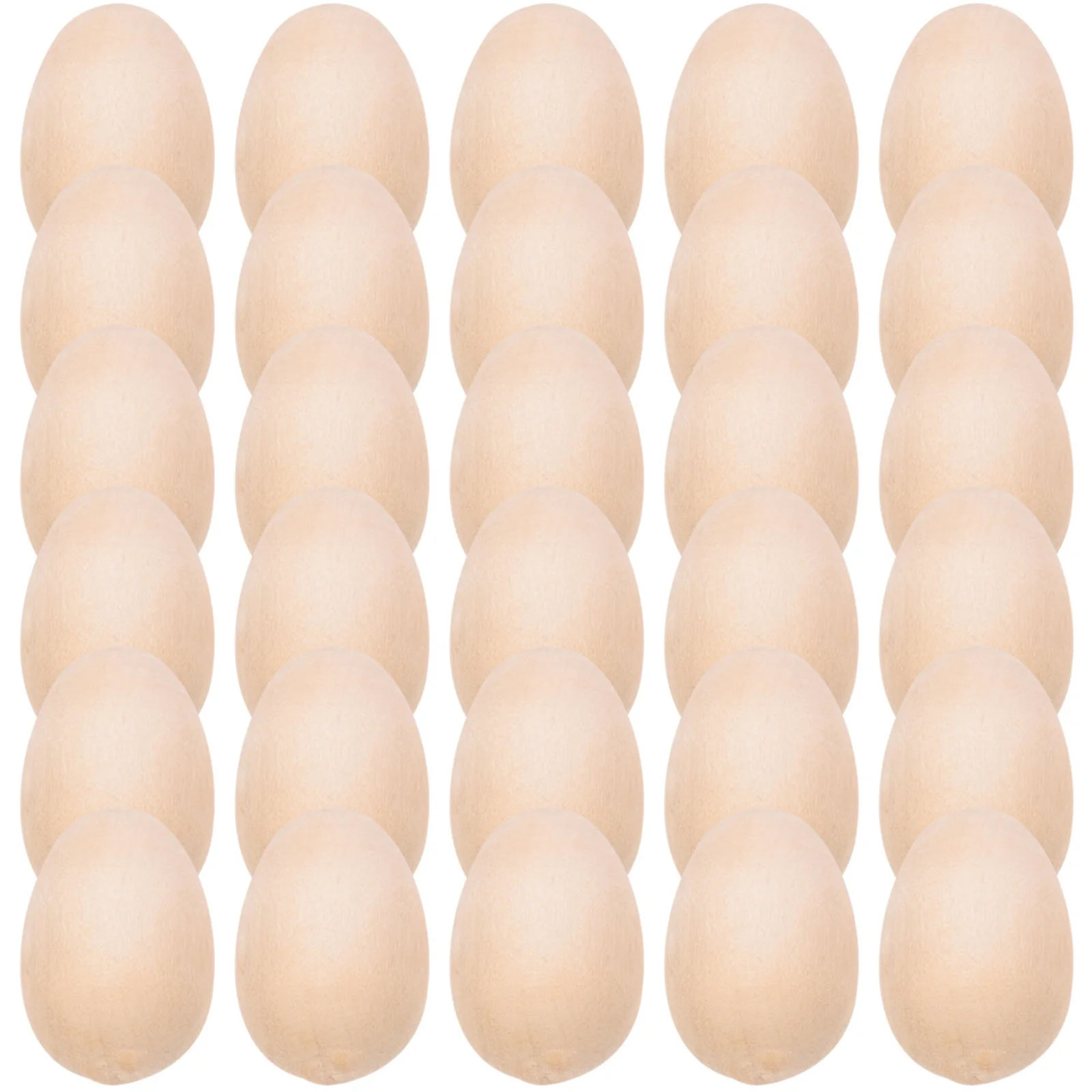 

50Pcs Unpainted Wood Eggs Natural Finish Fake Chicken Eggs for Easter DIY Craft Projects Home Decoration