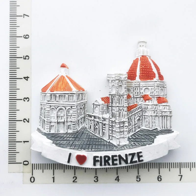 

Florence Architecture Fridge Magnet Cultural Landscape Message Stickers Tourist Souvenirs Resin Craft Decorations