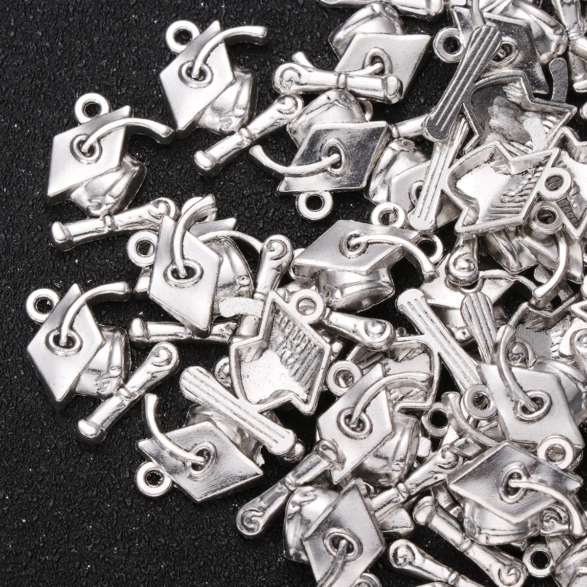 

50 шт., выпускная шляпа доктора, подвеска, подвески из сплава, сделай сам, аксессуары для изготовления ювелирных изделий для ожерелья, браслета, подарок, выпускной вечер