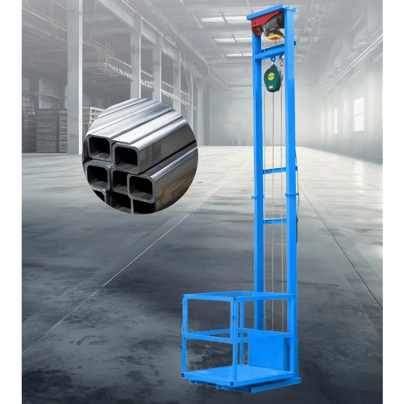 Electric lift freight elevator small household hydraulic lifting platform warehouse factory simple lift