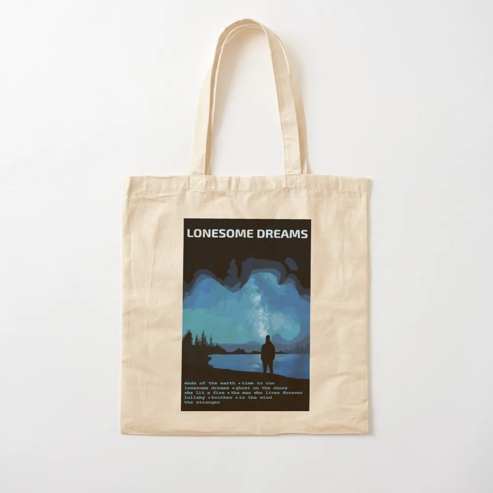 Lonesome Dreams Lord Huron Tote Bag Shopper custom canvas bag Lady bag tote