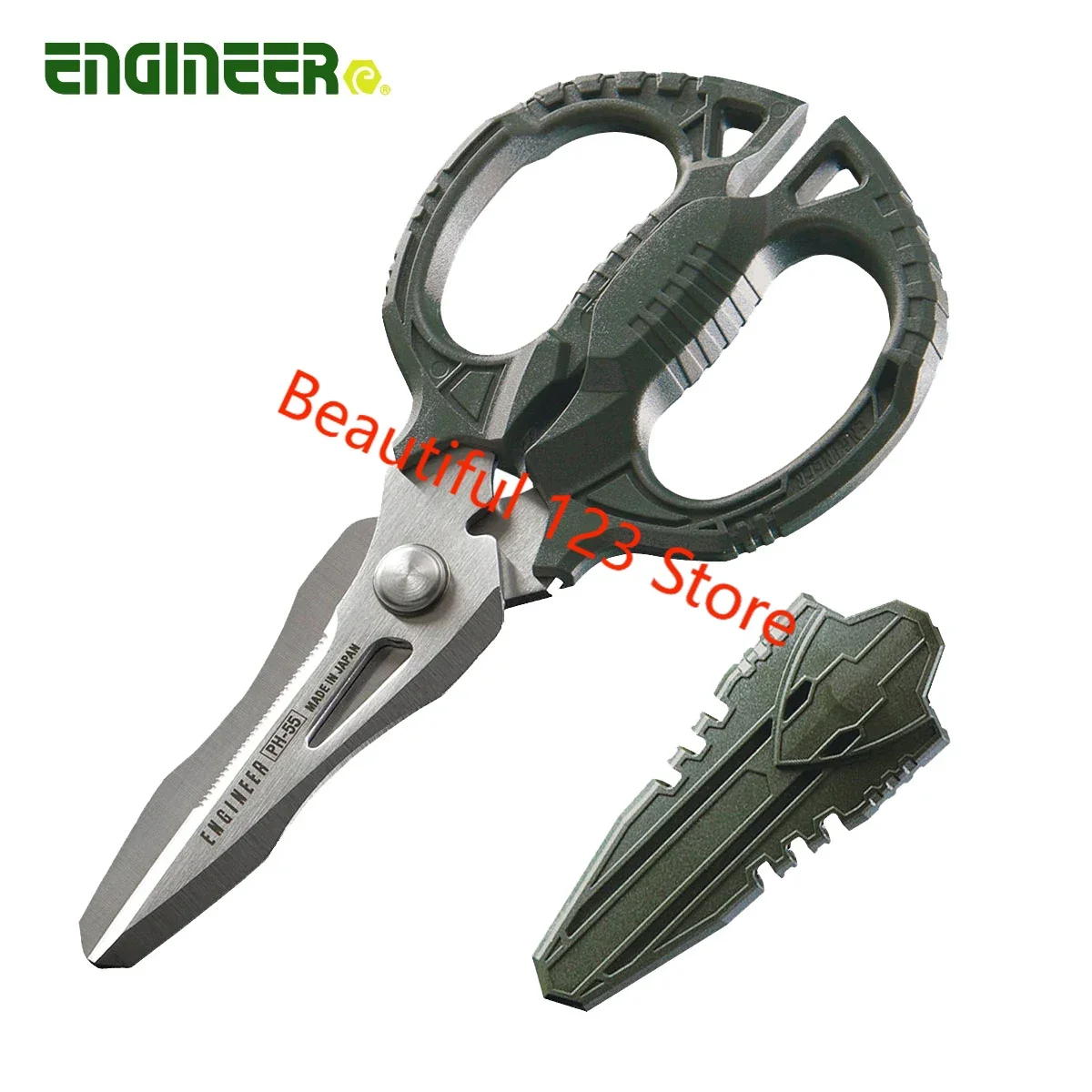 

Japanese Engineer Engineer PH-55 PH-55/56/57 Toothed Anti-skid Scissors Powerful Universal Iron Wrist Electrician Scissors