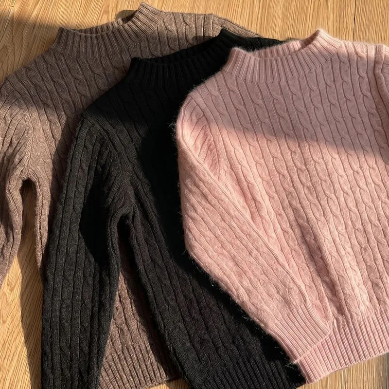 Children's Semi-turtleneck Sweater Soft Waxy Autumn and Winter Versatile Pullover Bottoming Shirt