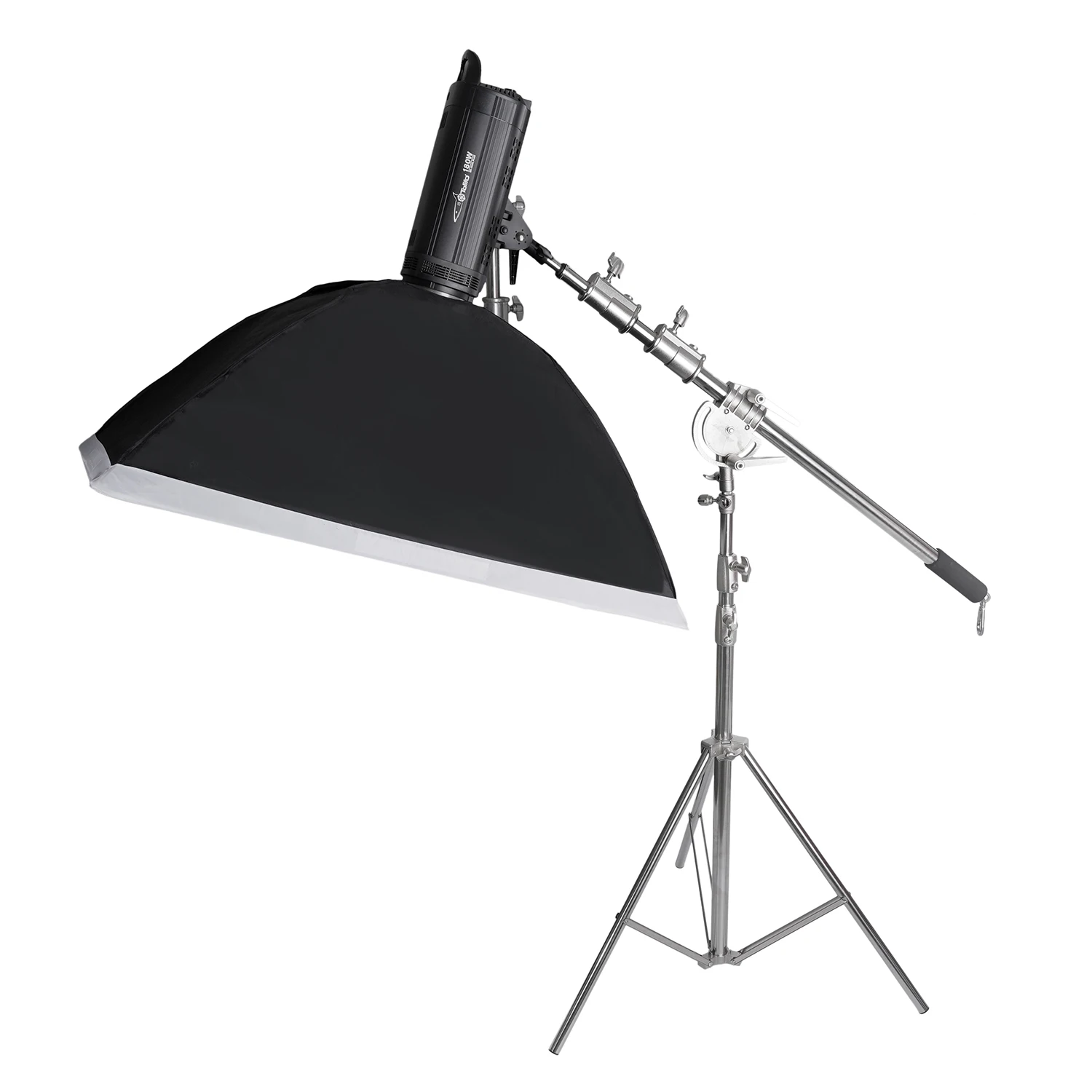 Cross Arm Stainless Steel Kit Boom Arm Light Stand With Weight Bag Photo Studio Accessories Extension Rod 2.5M Length