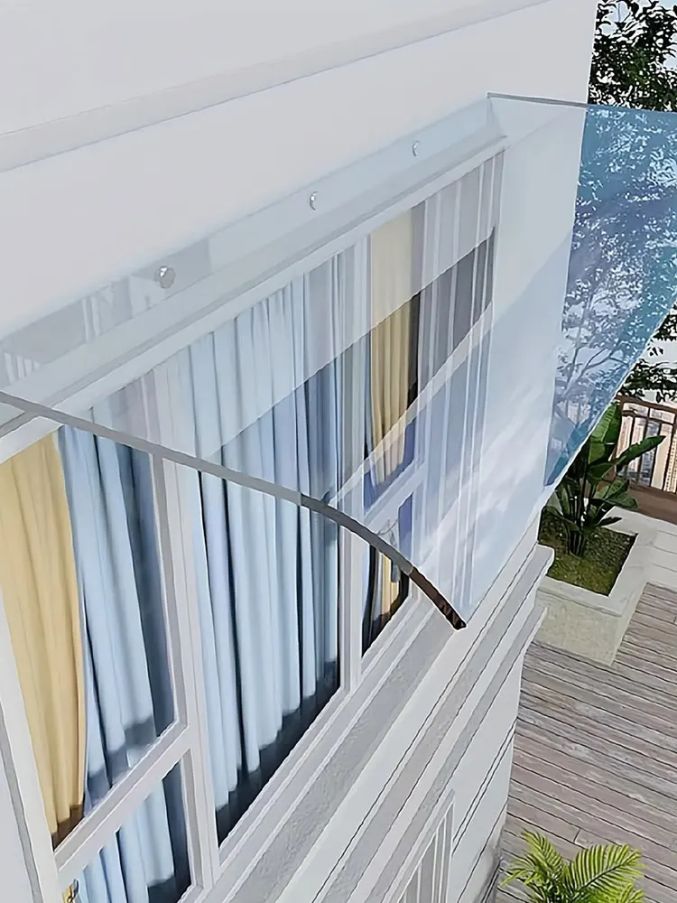 

Прозрачный невидимый навес-козырек для окон, дверей и стен без кронштейнов, защита от дождя, уличный навес для входной двери/веранды/патио