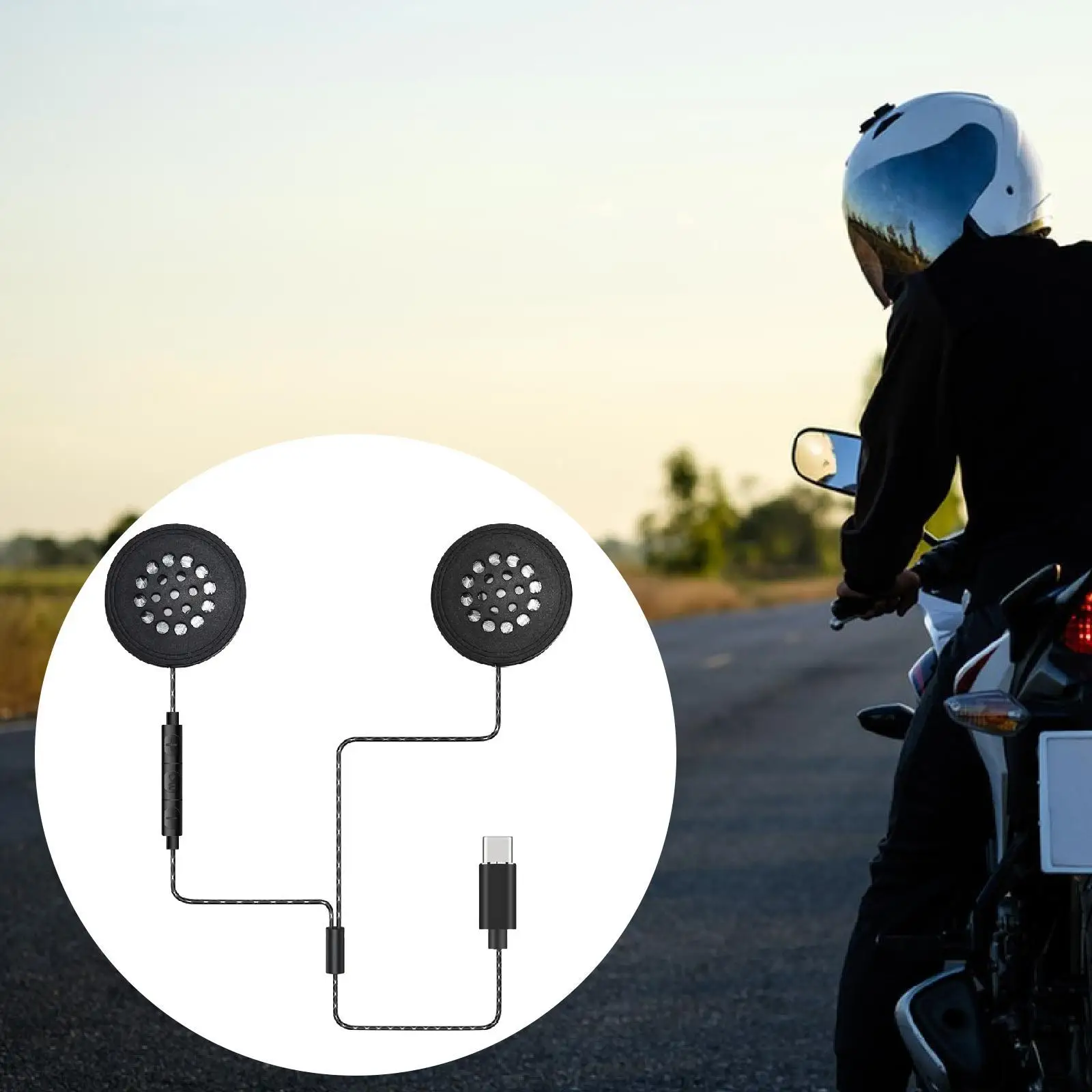 

Motorcycle Helmet Headset Parts Lightweight Convenient Stereo Speaker Motorcycle Helmet Earphones for Outdoor Motorbike