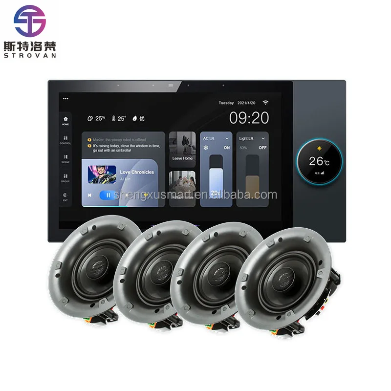 10-Inch Smart Home Control Panel with IPS Touch Screen Knob Android Central System Rotatable Design App Control Method