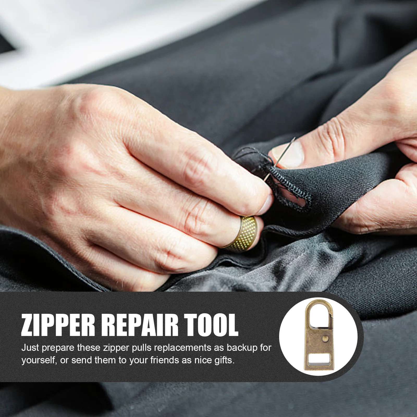 

8Pcs Replacement Zipper Pulls Heavy Duty DIY Zipper Tags for Luggage Jackets Wallets Sliders No Sewing Required