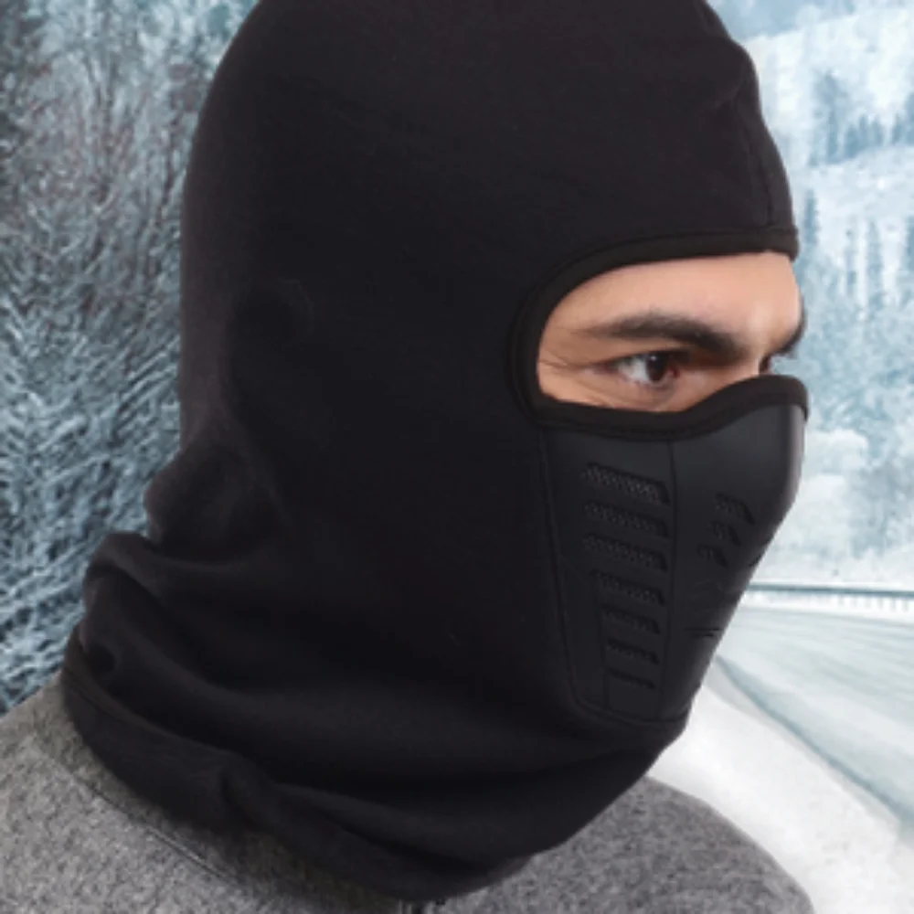 Windproof Fleece Balaclava Face Mask for Men - Stay Warm and Protected in Cold Weather Skiing and Outdoor Activities