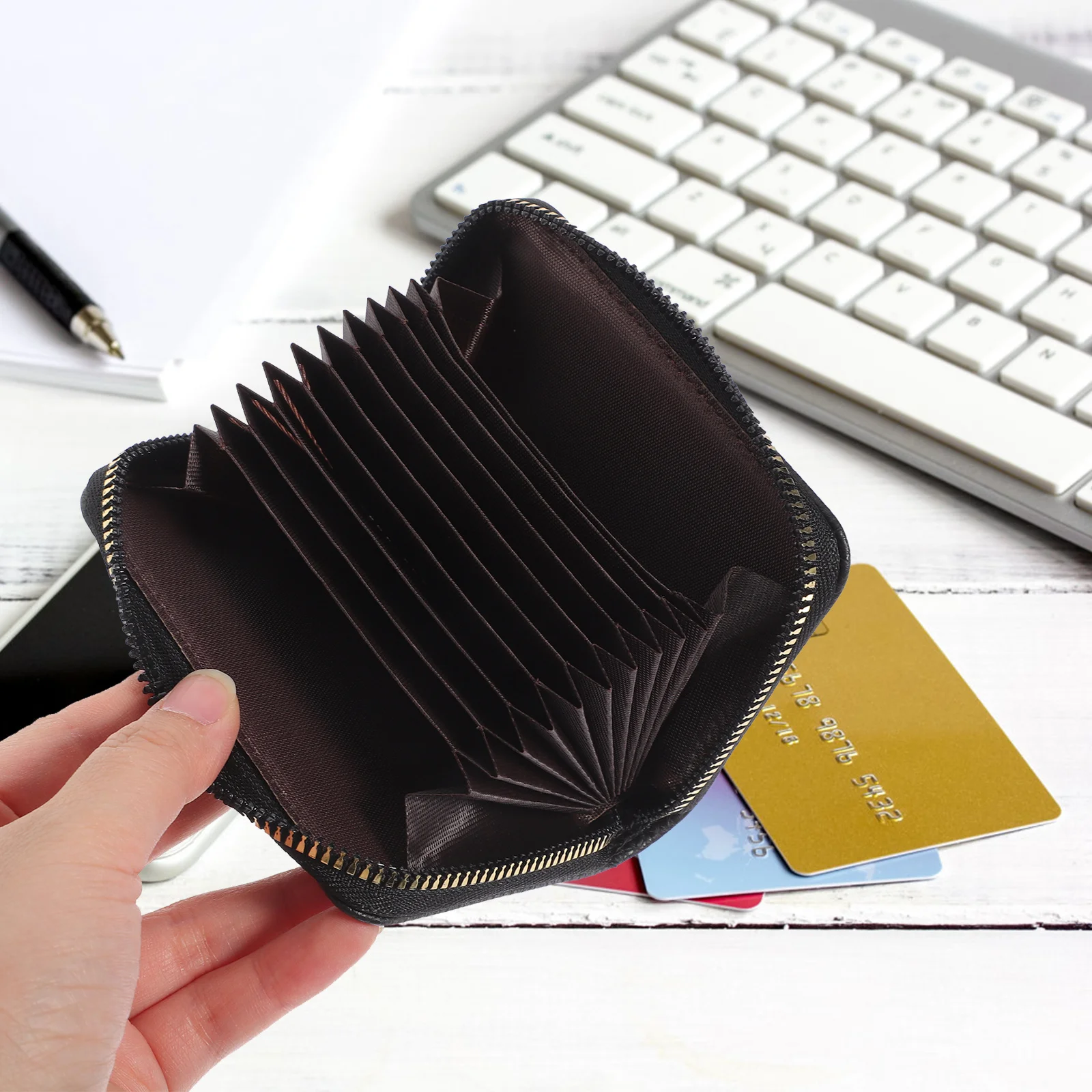 

Zipper Clutch Card Organizer Wallet Small Purse for Women Practical Credit Card Holder Travel Accessories Small Wallet