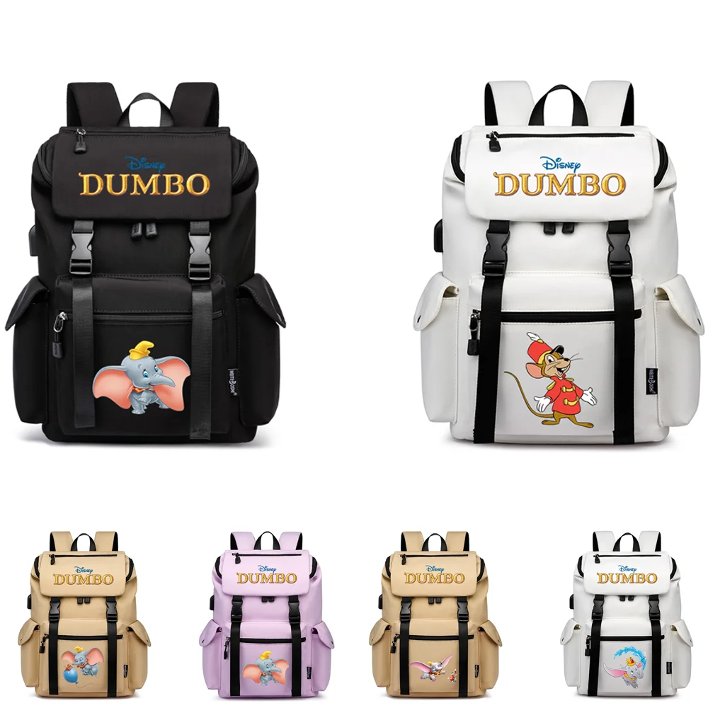 

Dumbo Backpacks Girls Boys Students Schoolbag Large Capacity Laptop Cartoon Bag Waterproof USB Charging Mochila