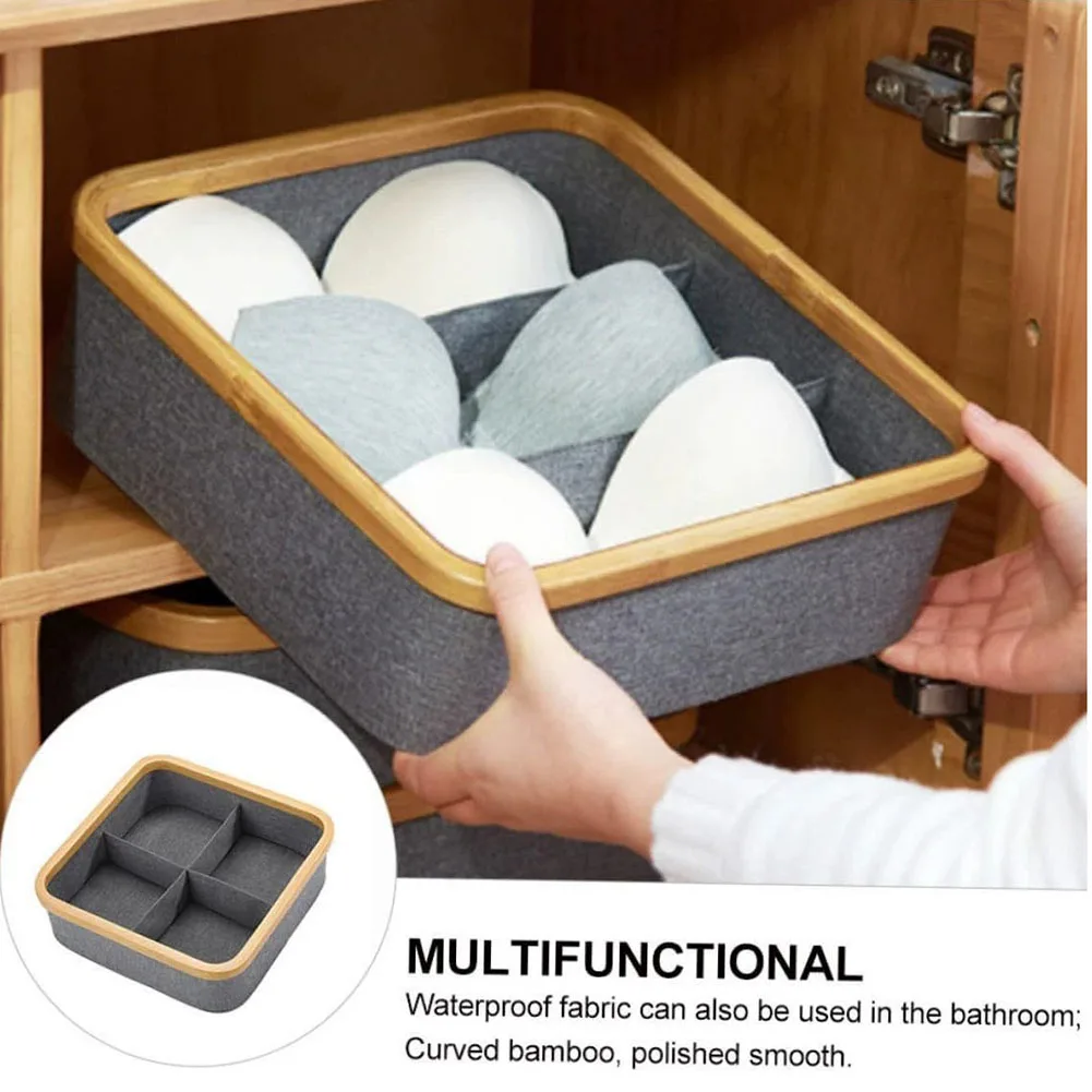 

3/4/9girds Clothes Storage Box Living Room And Bedroom Desktop Sorting Box Cosmetics,Underwear,Sock Classification Organizer Box