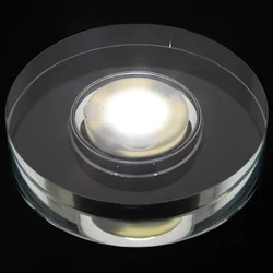 80Mm Round Lamp Base Rotating Display Stand Led Lighting Holder Crystal Sphere Turntable Lighted Base Glass Exhibit Resin Art