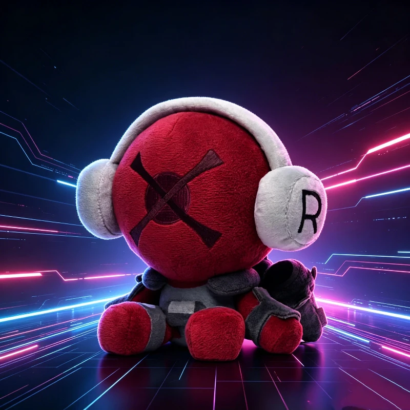 

Killdroid Plush Toy Cute Killer Robot Stuffed Animal, Game Peripheral Soft Doll for Fan Gift Collection