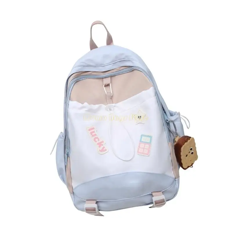X90D Korean Styles Rucksack Casual Daypacks School Bag Contrast Color Rucksack Travel -Rucksack für Teenager