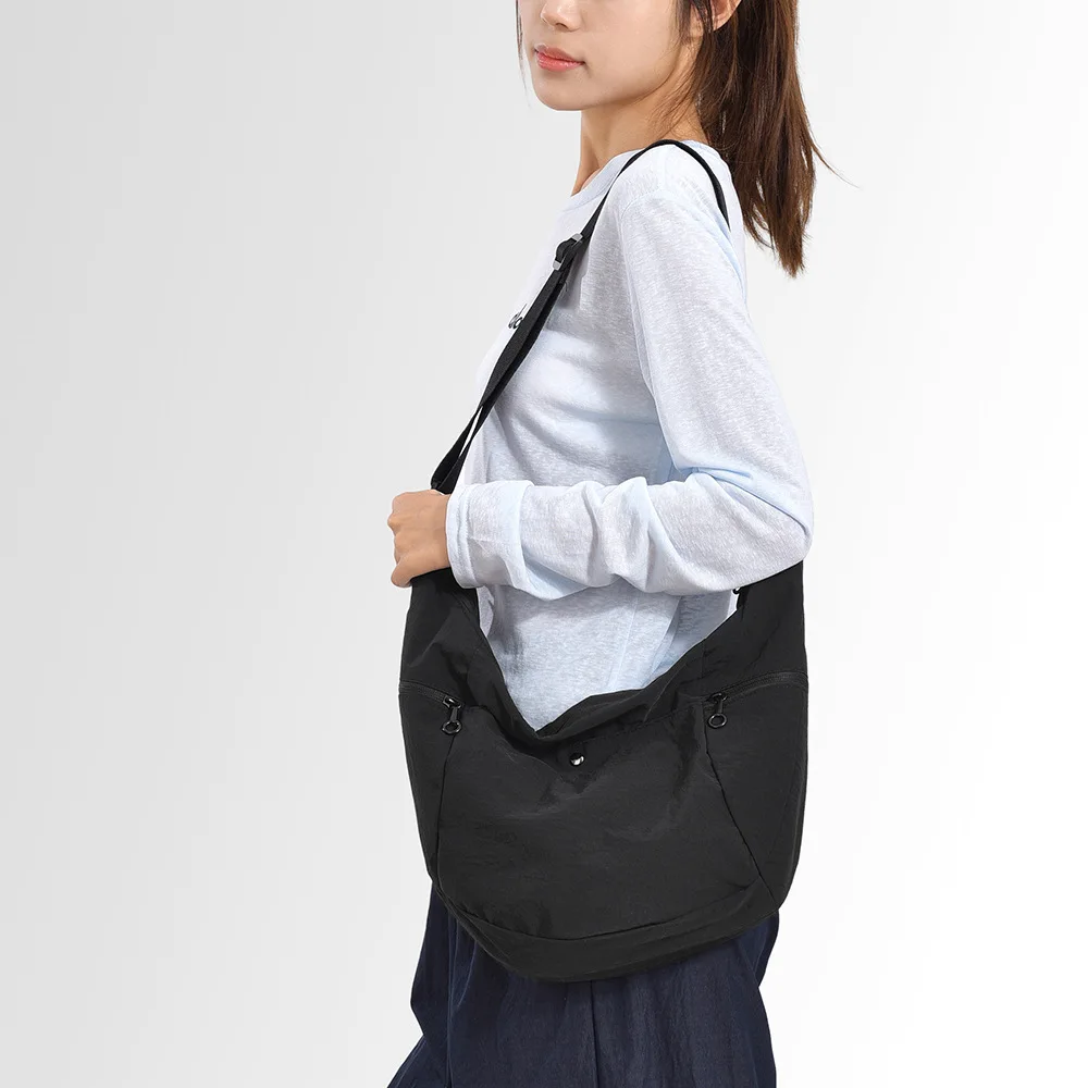 حقيبة كروس رياضية خفيفة الوزن مع حقيبة كتف من نسيج النايلون متعددة الوظائف، سعة كبيرة للرجال والنساء #4