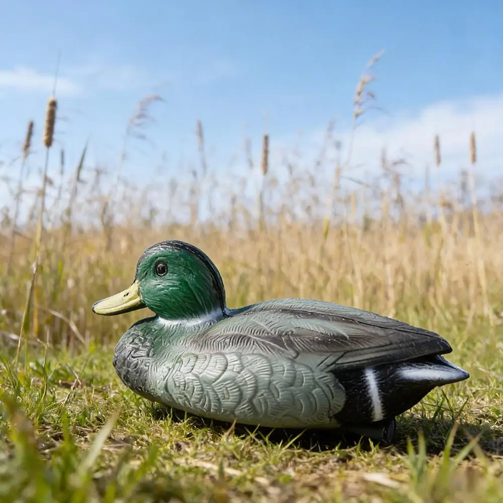 1pc Realistic Plastic Duck Hunting Lure Garden Decoration Floating Head Duck Decoy Outdoor Realistic Duck Lure Garden Decor